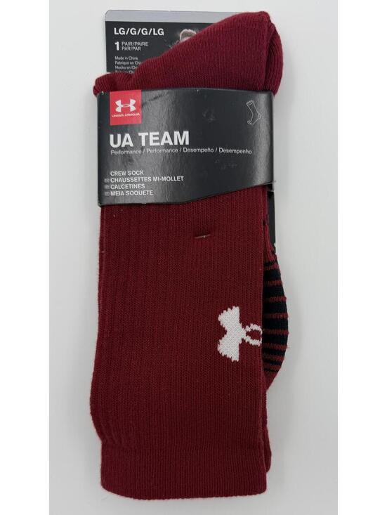 Under Armour Other - Under Armour UA Team U456 610 Team Crew Socks Large Cardinal